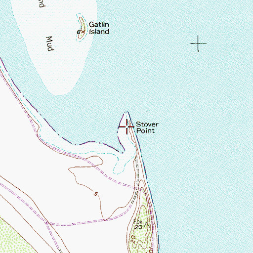 Topographic Map of Stover Point, TX