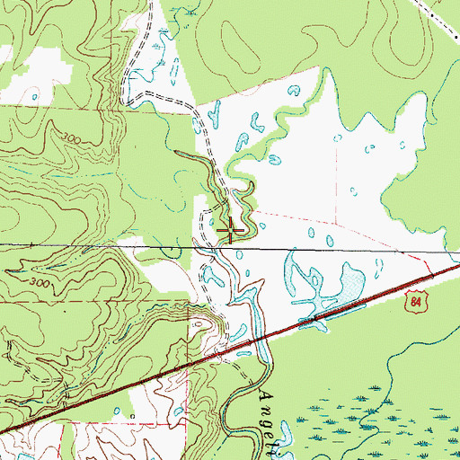 Topographic Map of Striker Creek, TX