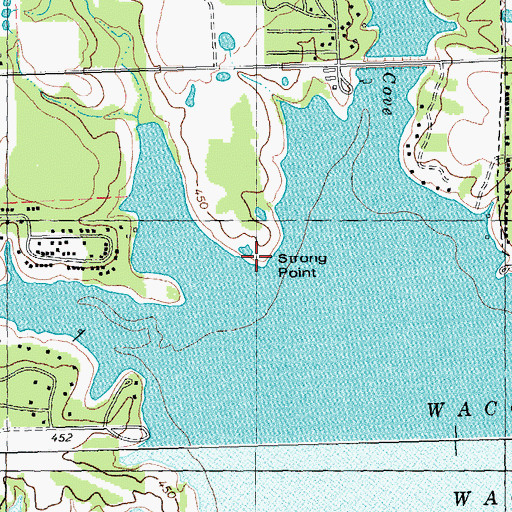 Topographic Map of Strong Point, TX