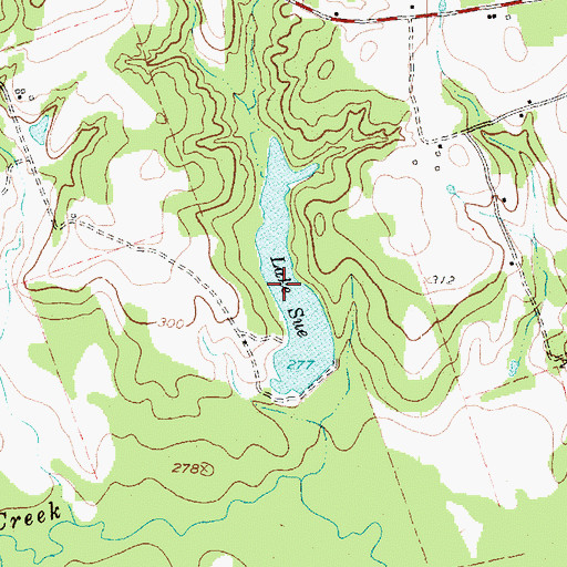 Topographic Map of Lake Sue, TX
