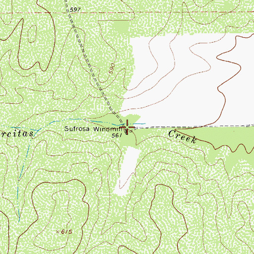 Topographic Map of Sufrosa Windmill, TX