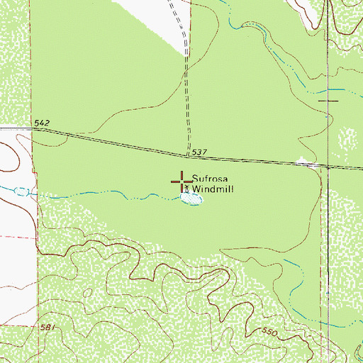 Topographic Map of Sufrosa Windmill, TX