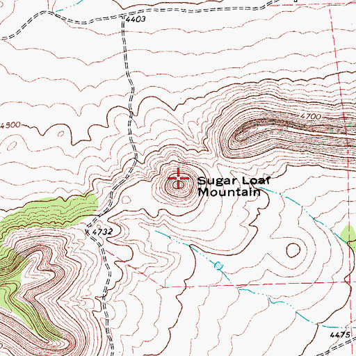 Topographic Map of Sugar Loaf Mountain, TX