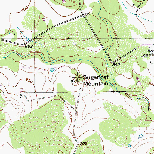 Topographic Map of Sugarloaf Mountain, TX