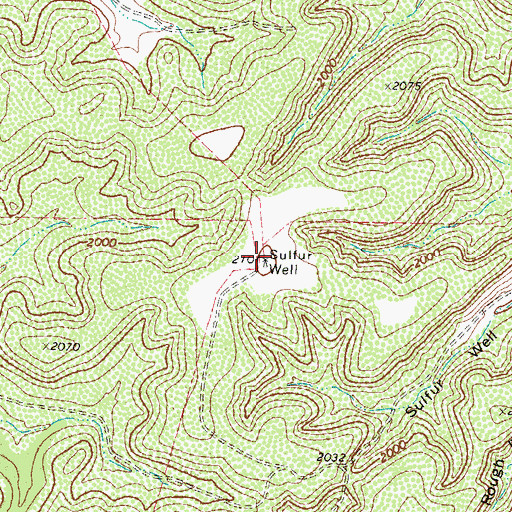 Topographic Map of Sulfur Well, TX