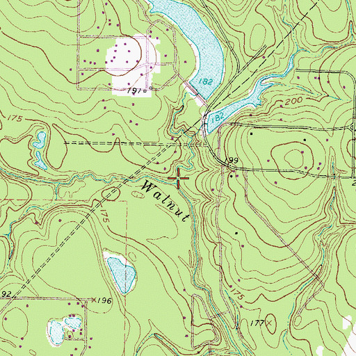 Topographic Map of Sulphur Branch, TX