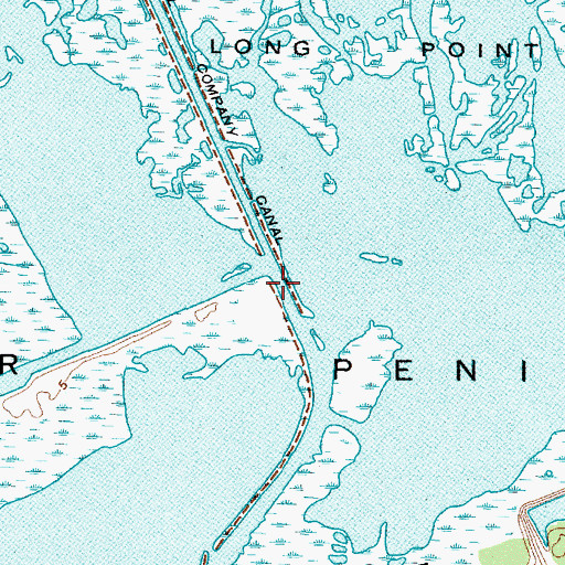 Topographic Map of Sun Oil Company Canal, TX