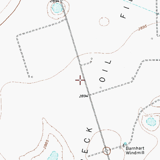 Topographic Map of Sweetie Peck Oil Field, TX