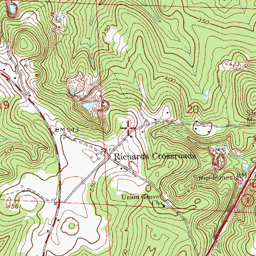 Topographic Map of Richards School (historical), AL