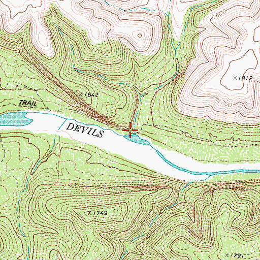 Topographic Map of Sycamore Canyon, TX