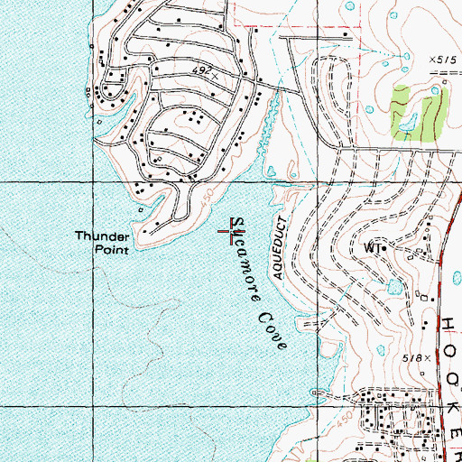 Topographic Map of Sycamore Cove, TX