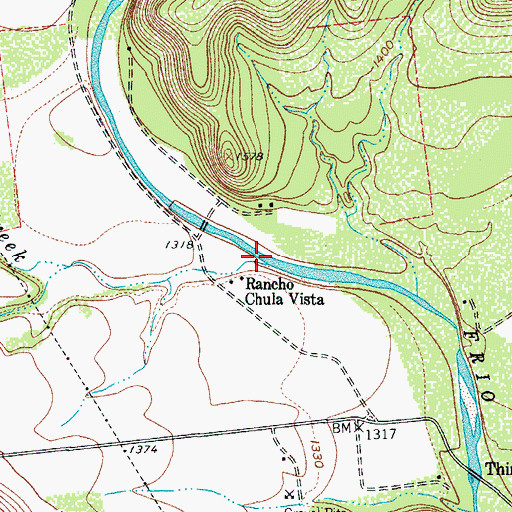 Topographic Map of Sycamore Creek, TX