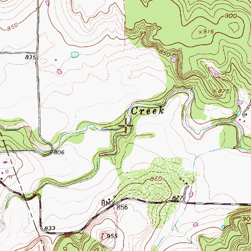 Topographic Map of Sycamore Creek, TX