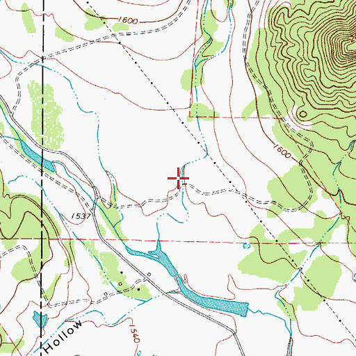 Topographic Map of Sycamore Hollow, TX