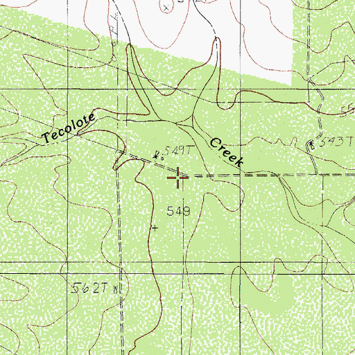 Topographic Map of T Coleman, TX