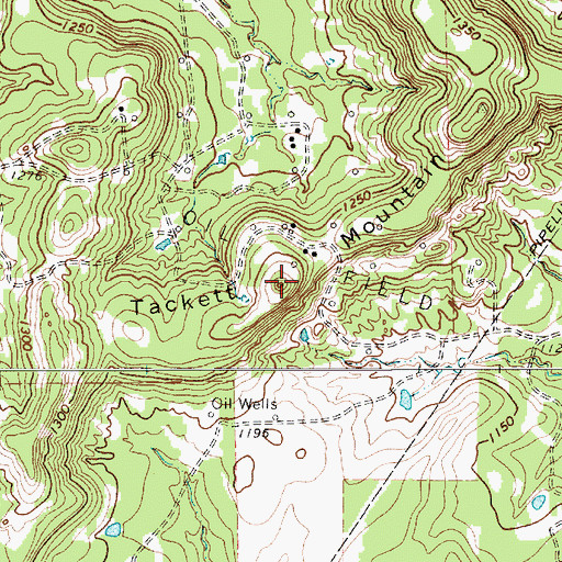 Topographic Map of Tackett Mountain, TX