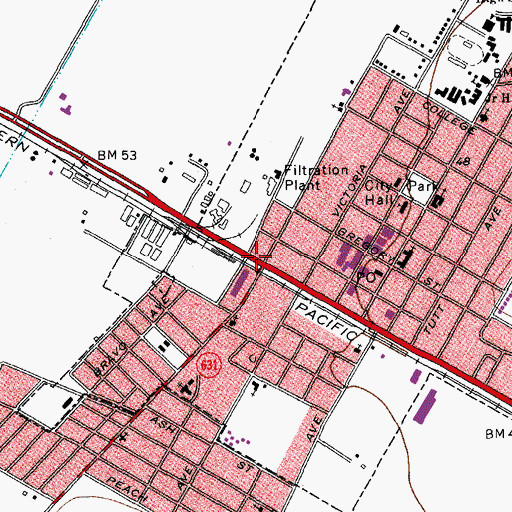Topographic Map of Taft, TX