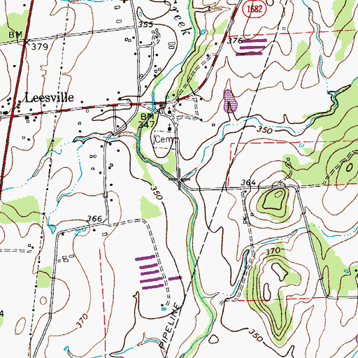 Topographic Map of Talley Branch, TX