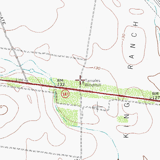 Topographic Map of Tamales Windmill, TX