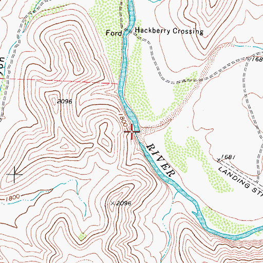 Topographic Map of Tanislado Canyon, TX