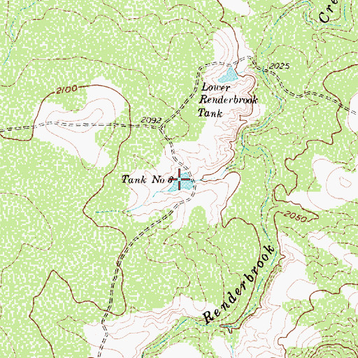Topographic Map of Tank Number Three, TX