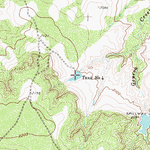 Topographic Map of Tank Number Four, TX