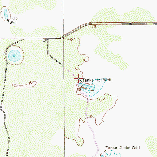 Topographic Map of Tanke Hal Well, TX