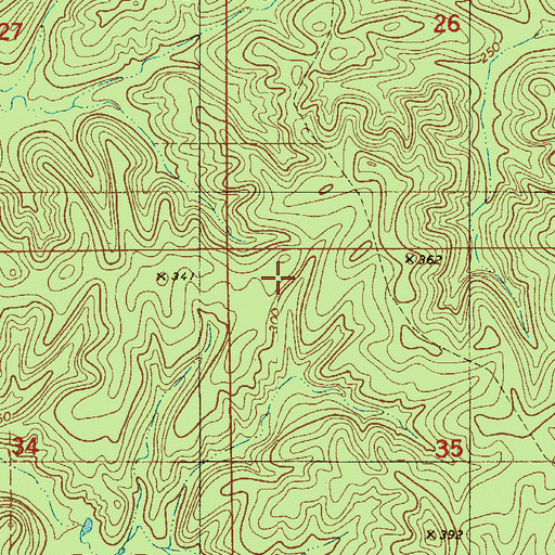 Topographic Map of Second Baptist Church, AL