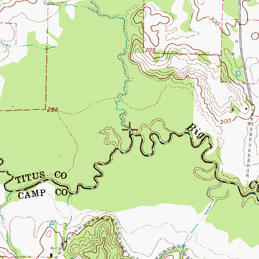 Topographic Map of Tankersley Creek, TX