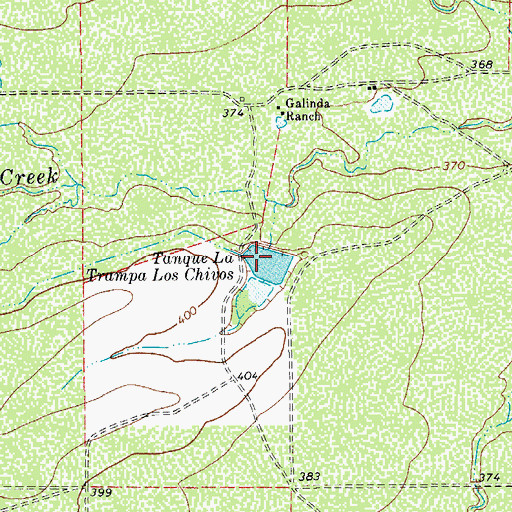 Topographic Map of Tanque La Trampa Los Chivos, TX