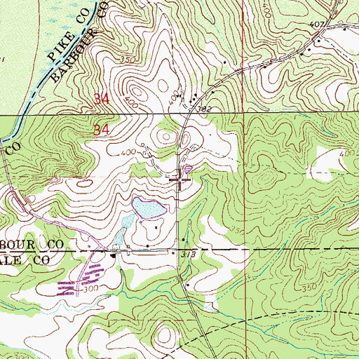 Topographic Map of Shanghai School (historical), AL