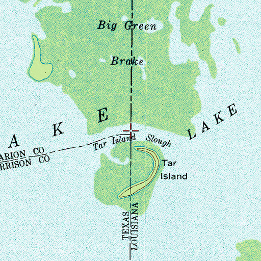 Topographic Map of Tar Island Slough, TX