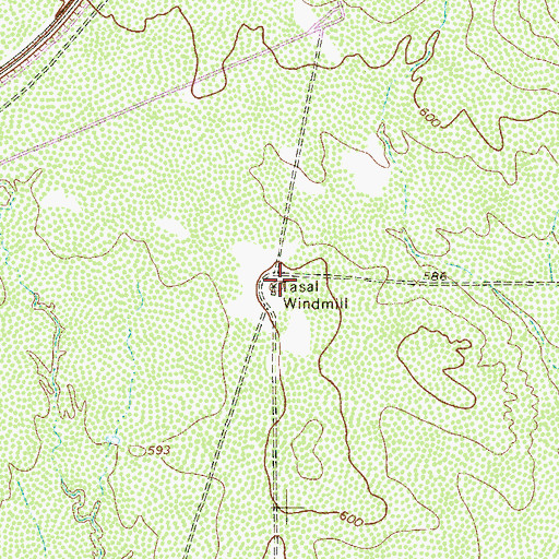 Topographic Map of Tasal Windmill, TX