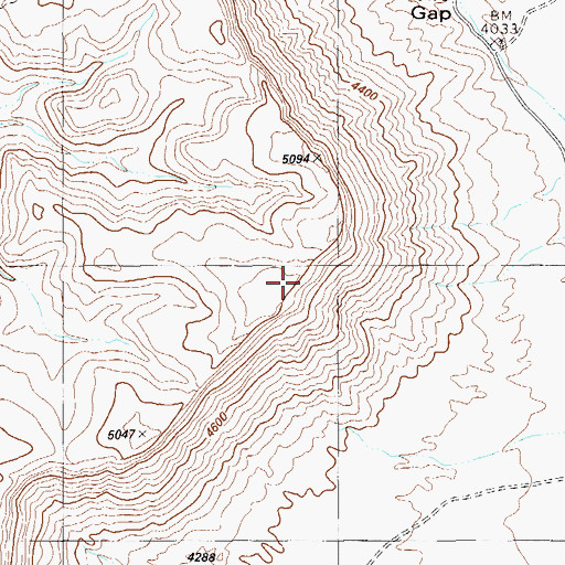 Topographic Map of Tascotal Mesa, TX