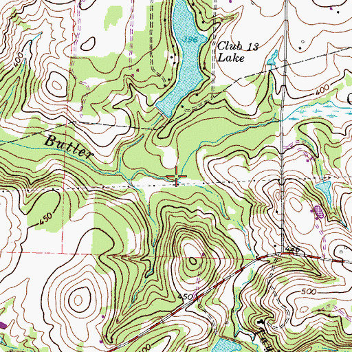 Topographic Map of Taylor Creek, TX