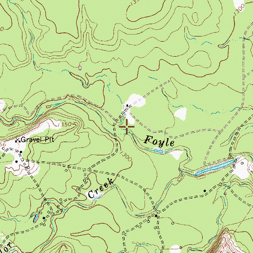 Topographic Map of Taylor Creek, TX