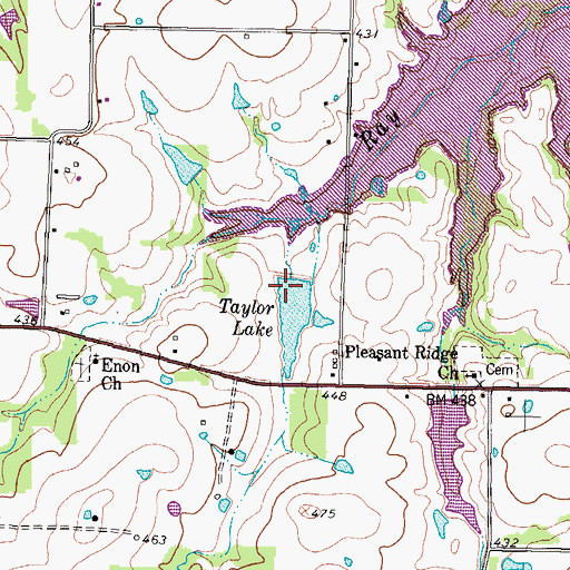 Topographic Map of Taylor Lake, TX