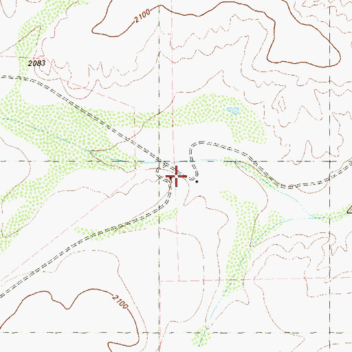 Topographic Map of Taylor Ranch, TX
