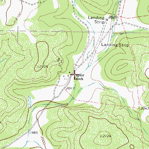 Topographic Map of Taylor Ranch, TX