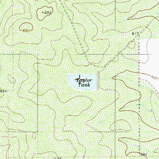 Topographic Map of Taylor Tank, TX