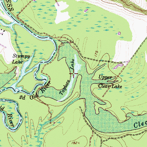 Topographic Map of Taylors Lake, TX