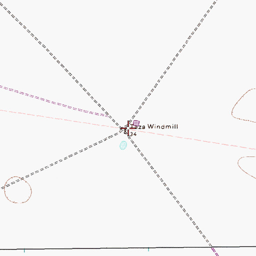 Topographic Map of Taza Windmill, TX