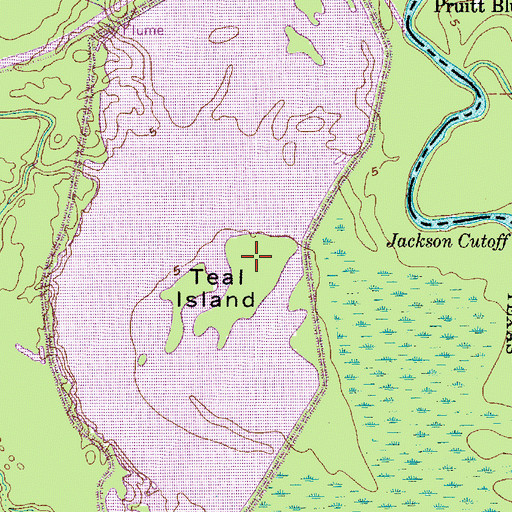 Topographic Map of Teal Island, TX