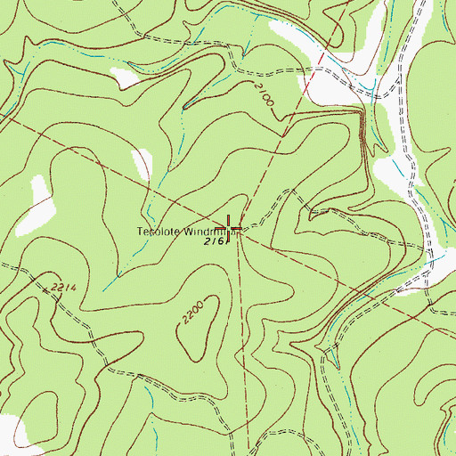 Topographic Map of Tecolote Windmill, TX