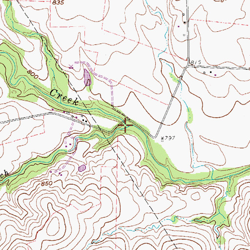 Topographic Map of Teeter Branch, TX