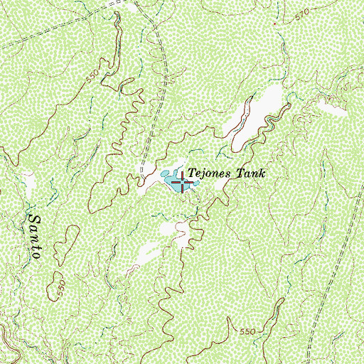 Topographic Map of Tejones Tank, TX