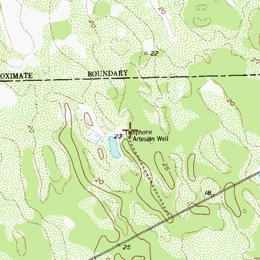 Topographic Map of Telephone Artesian Well, TX
