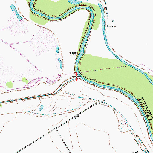 Topographic Map of Tenmile Creek, TX