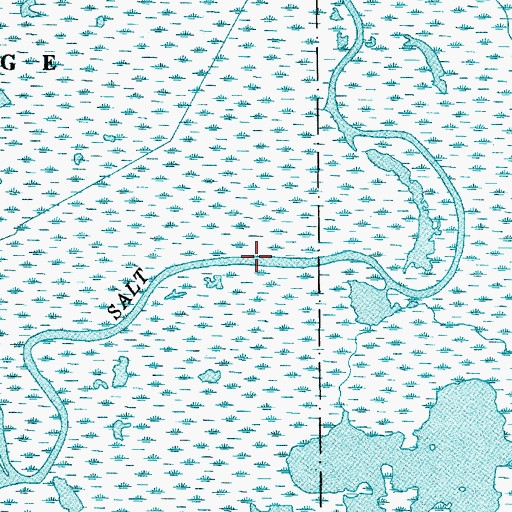 Topographic Map of Tenmile Cut, TX