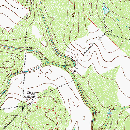 Topographic Map of Tepecate Creek, TX